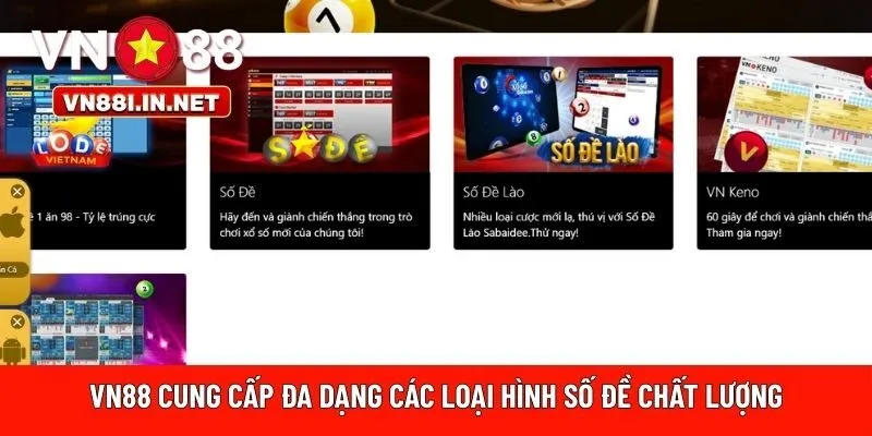 VN88 cung cấp đa dạng các loại hình